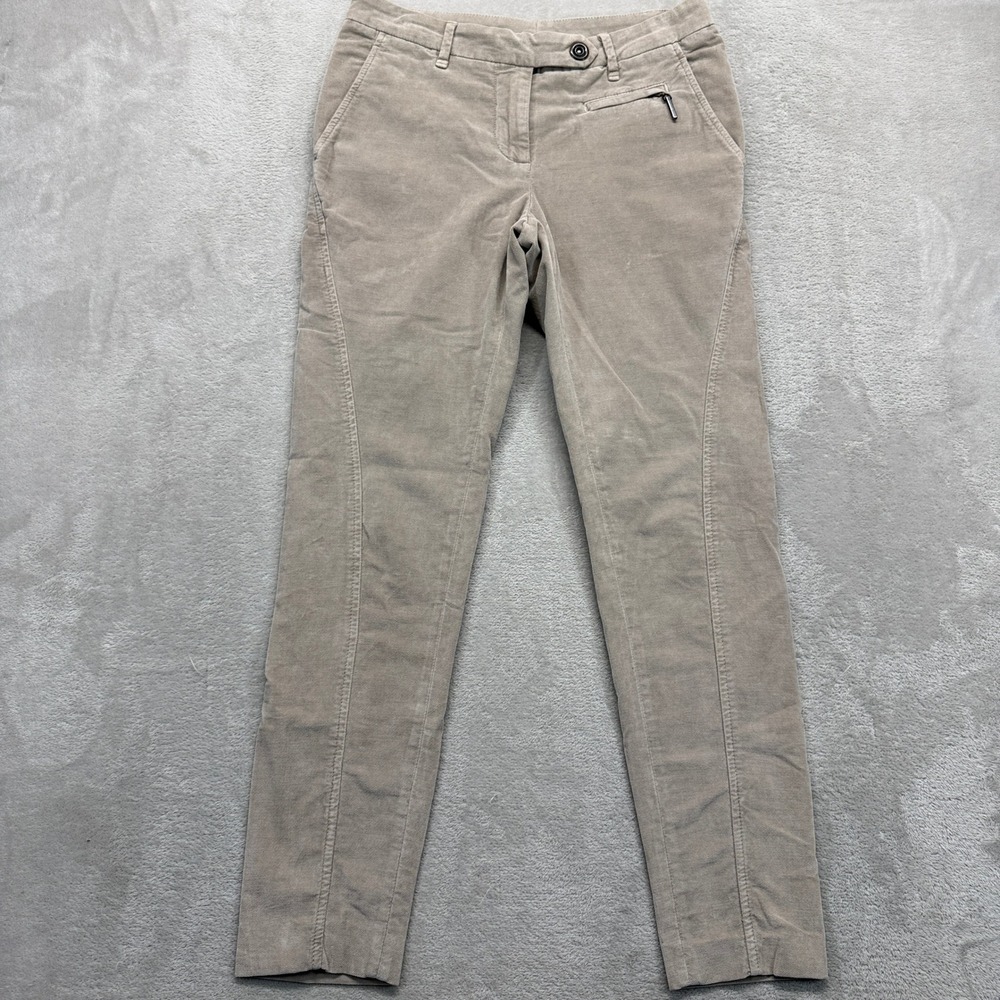 Brunello Cucinelli Taupe Slim Corduroy Trousers